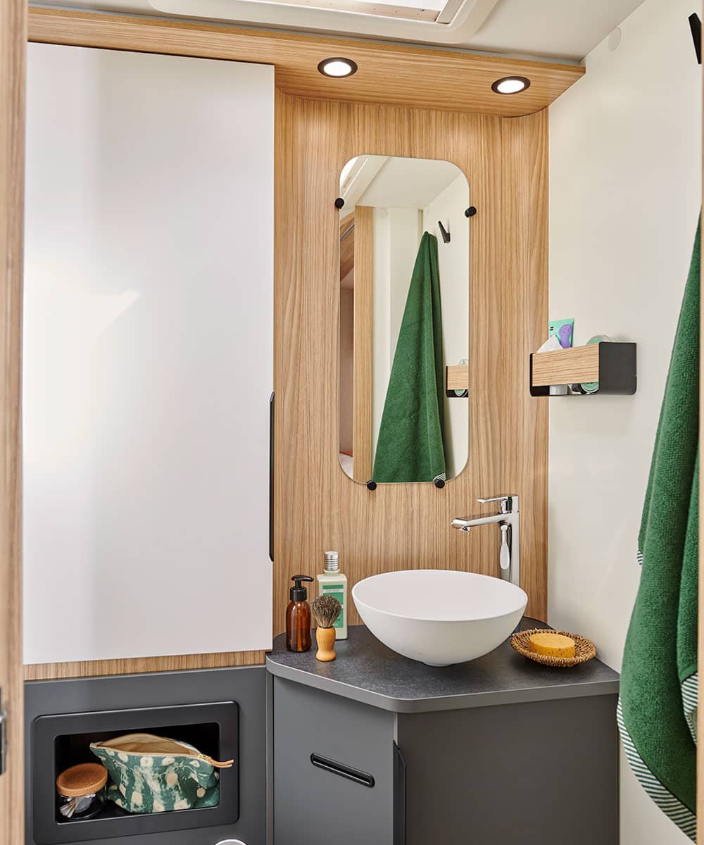 Salle d'eau du camping-car profilé P740FGJ Pilote