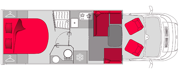 Plan de coupe vue du dessus du profilé Pilote P740C