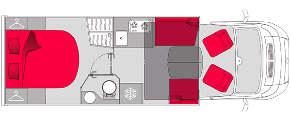 Plan de coupe vue du dessus du profilé Pilote P740FC